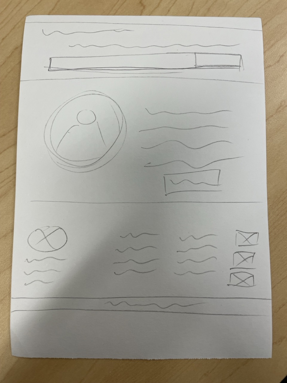 second sketched wireframe